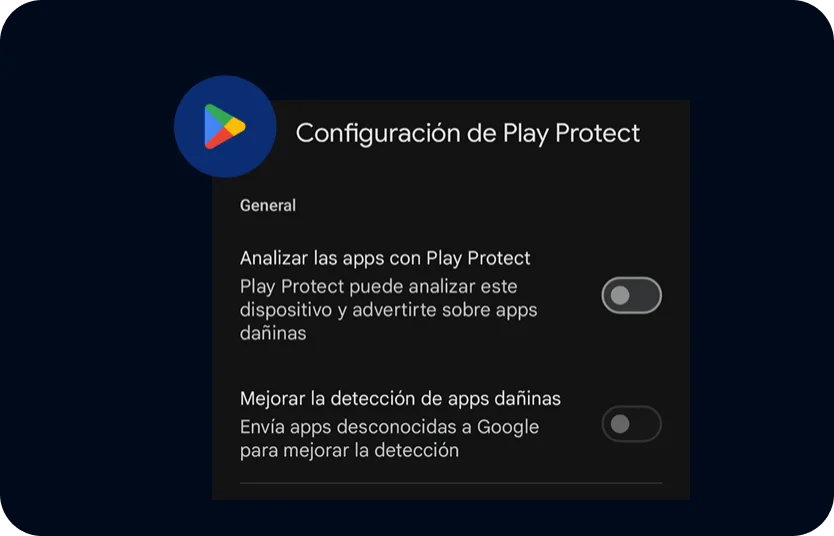 Desactive los servicios de Google Play